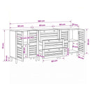 Opbevaringsskabe 3 stk. 180 x 33 x 75 cm Massivt mangotræ