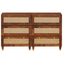Sidetabel Sæt 2 pcs Brun 60 x 33,5 x 75 cm Massivt mangotræ