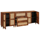 Sidetabel Sæt 3 pcs Brun 180 x 33 x 75 cm Massivt mangotræ