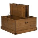 opbevaringskiste HALDEN 91x91x47 cm massivt fyrretræ