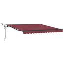 markise med LED-lys 300x250 cm automatisk betjening bordeaux