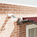 markise med LED-lys 300x250 cm automatisk betjening bordeaux