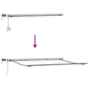 markise med LED-lys 400x300 cm manuel betjening bordeauxfarvet