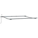 markise med LED-lys 400x300 cm automatisk betjening bordeaux