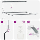 markise med LED-lys 400x300 cm automatisk betjening bordeaux