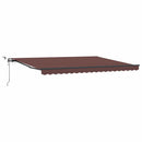 markise med LED-lys 450x300 cm automatisk betjening bordeaux