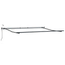 markise med LED-lys 450x300 cm automatisk betjening bordeaux