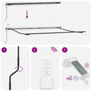 markise med LED-lys 450x300 cm automatisk betjening bordeaux