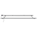 markise med LED-lys 500x300 cm manuel betjening bordeauxfarvet