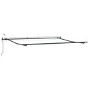 markise med LED-lys 500x300 cm automatisk betjening bordeaux