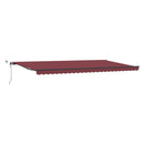 markise med LED-lys 600x300 cm automatisk betjening bordeaux
