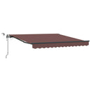 markise med LED-lys 300x250 cm automatisk betjening brun