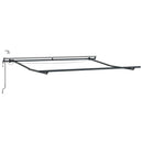 markise med LED-lys 300x250 cm automatisk betjening brun