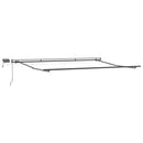 markise med LED-lys 400x300 cm automatisk betjening brun