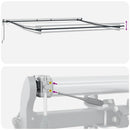 markise med LED-lys 400x300 cm automatisk betjening brun