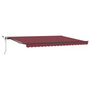 markise med LED-lys 450x300 cm automatisk betjening brun