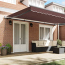 markise 500x300 cm automatisk betjening brun