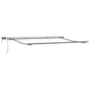 markise med LED-lys 500x300 cm automatisk betjening brun