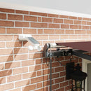 markise med LED-lys 500x300 cm automatisk betjening brun