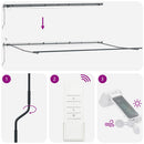 markise med LED-lys 600x300 cm automatisk betjening brun