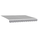 markise m. LED 300x250 cm automatisk betjening antracitgrå hvid