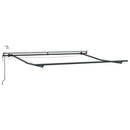 markise m. LED 300x250 cm automatisk betjening antracitgrå hvid