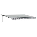 markise m. LED 400x300 cm automatisk betjening antracitgrå hvid