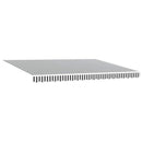 markise m. LED 450x300 cm automatisk betjening antracitgrå hvid