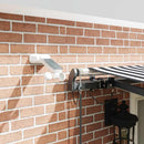 markise m. LED 500x300 cm automatisk betjening antracitgrå hvid