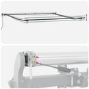 markise m. LED 500x300 cm automatisk betjening antracitgrå hvid