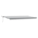 markise m. LED 600x300 cm automatisk betjening antracitgrå hvid