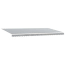 markise m. LED 600x300 cm automatisk betjening antracitgrå hvid