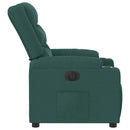 eldrevet lænestol stof mørkegrøn