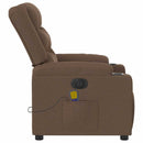 eldrevet massagestol stof brun