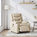 eldrevet massagestol stof cremefarvet
