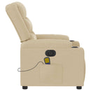 eldrevet massagestol stof cremefarvet