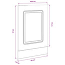 låge til opvaskemaskine Kalmar 45x1,5x57cm konstrueret træ sort