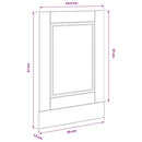 låge til opvaskemaskine Porto 45x1,5x57 cm hvid højglans