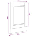 låge til opvaskemaskine Porto 45x1,5x57 cm betongrå