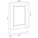 låge til opvaskemaskine Porto 45x1,5x57 cm antikt træ