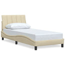 sengeramme uden madras Hanko 80x200 cm stof cremefarvet