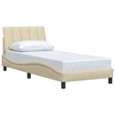 sengeramme uden madras Hanko 80x200 cm stof cremefarvet
