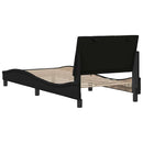 sengeramme uden madras Hanko 90x190 cm stof sort