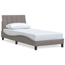 sengeramme uden madras Hanko 90x190 cm stof gråbrun