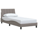 sengeramme uden madras Hanko 90x190 cm stof gråbrun