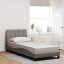 sengeramme uden madras Hanko 90x190 cm stof gråbrun