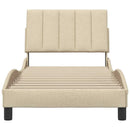 sengeramme uden madras Hanko 90x190 cm stof cremefarvet