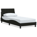 sengeramme uden madras Hanko 90x200 cm stof sort