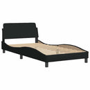 sengeramme uden madras Hanko Sort 100x200 cm Stof