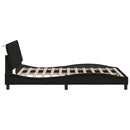 sengeramme uden madras Hanko 140x190 cm stof sort